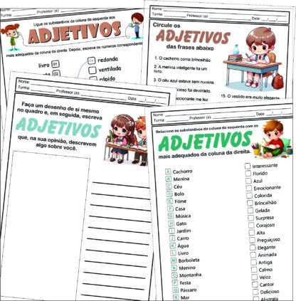 PACOTE DE ATIVIDADES SOBRE ADJETIVOS - Image 6