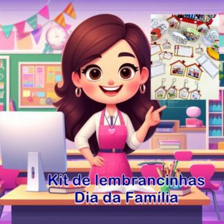Kit Lembrancinhas e moldura para foto tema Dia da Família