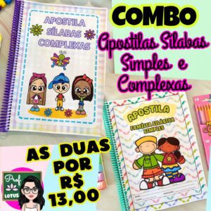 COMBO APOSTILAS SÍLABAS SIMPLES E COMPLEXAS