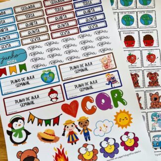 KIT ADESIVOS PLANO DE AULA + INCENTIVOS (JUNHO)