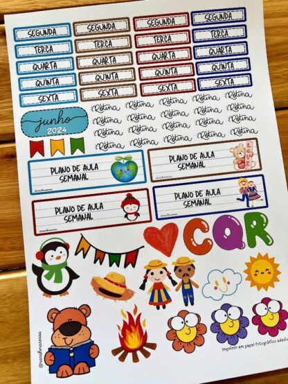 KIT ADESIVOS PLANO DE AULA + INCENTIVOS (JUNHO) - Image 3