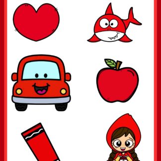 Combo de cartazes cor vermelho