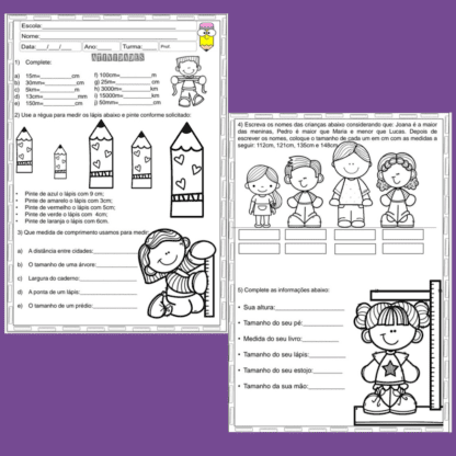 medidas de comprimento atividades 3º ano - Image 2