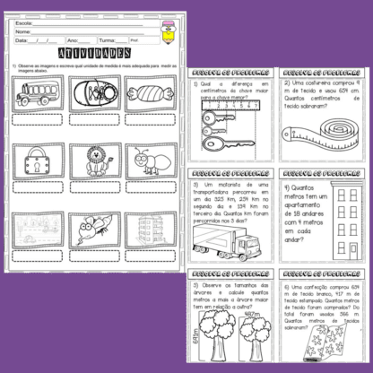 medidas de comprimento atividades 3º ano - Image 8
