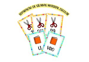 SEPARAÇÃO DE SÍLABAS MATERIAL ESCOLAR