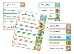 10 fichas de leitura para alfabetização