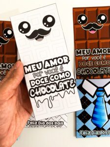 Cartão Dia dos Pais – Tema Chocolate
