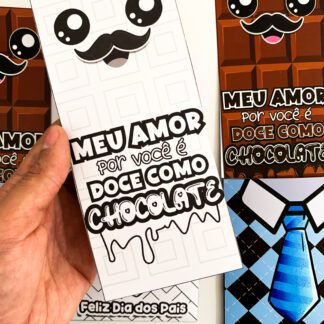 Cartão Dia dos Pais - Tema Chocolate