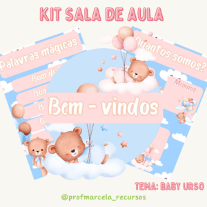 Kit sala de aula baby urso