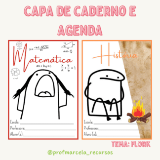 Capa de caderno e agenda