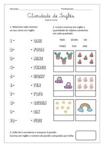 Inglês | Números 0 a 10