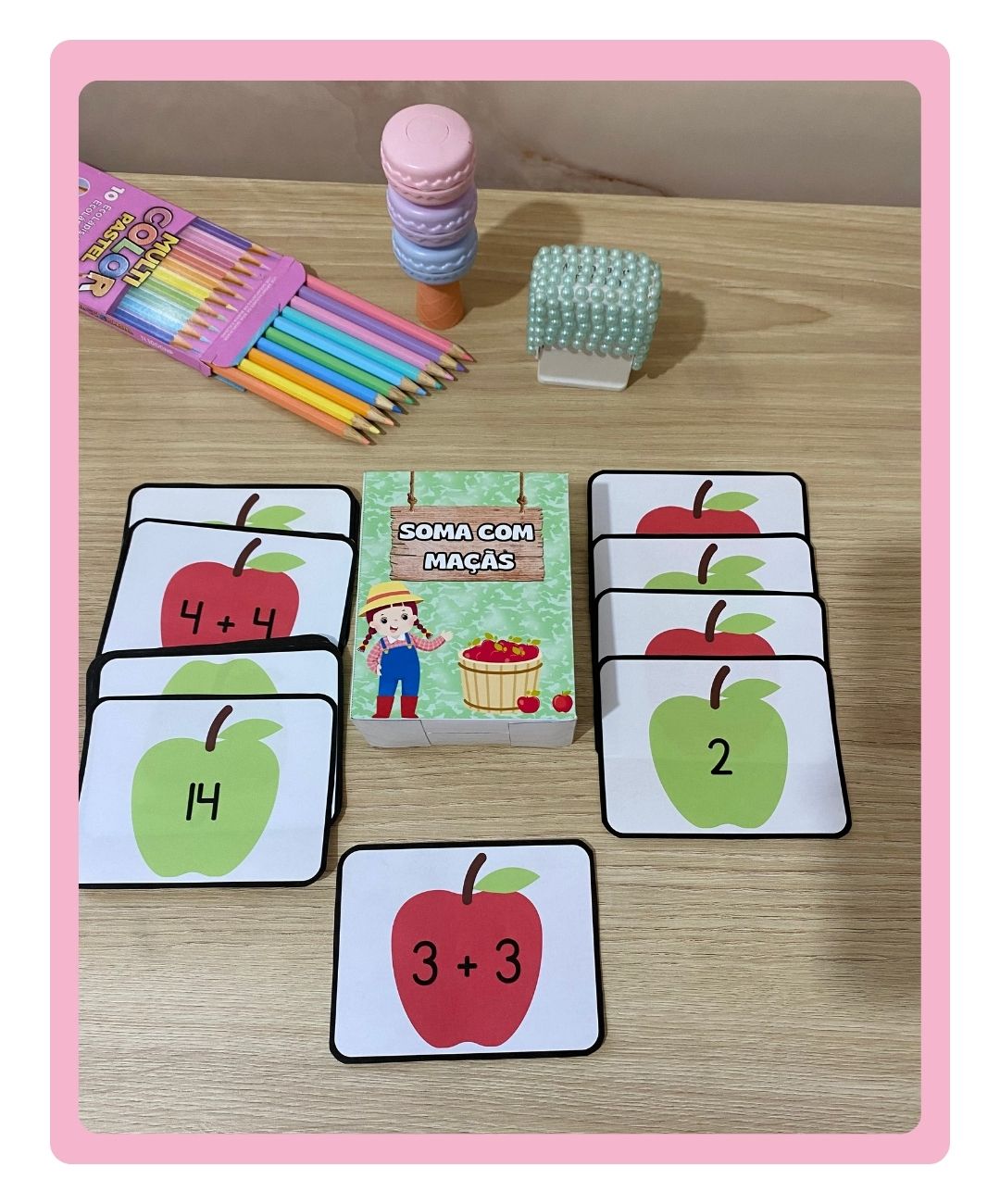 atividades lúdicas de matemática educação infantil; somando maçãs; a soma das maçãs; atividade pedagogica matematica; atividade infantil matemática; atividades de matemática educação infantil para imprimir; atividades lúdicas de matemática para imprimir; jogos matemáticos para imprimir pdf