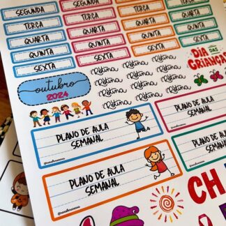 KIT ADESIVOS PLANO DE AULA + INCENTIVOS (OUTUBRO)