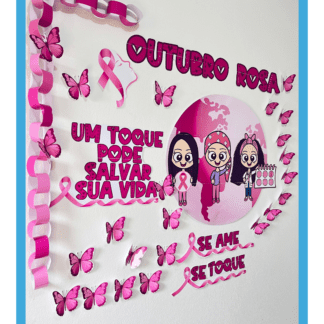 painel outubro rosa, painel outubro rosa borboletas, painel outubro rosa para imprimir, painel outubro rosa escola, painel outubro rosa pdf, decoração outubro rosa, painel campanha outubro rosa