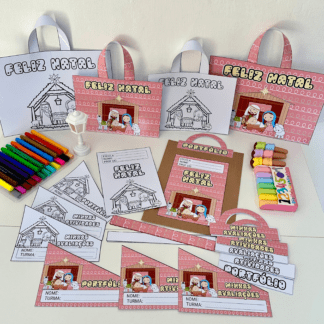 Kit Capas de Atividades tema Natal Cristão.