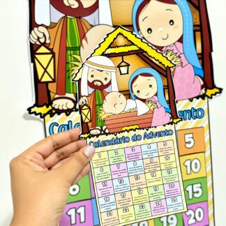 Cartaz Calendário do Advento com Presépio