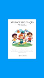 Conjunto de atividades Pré/Alfabetização
