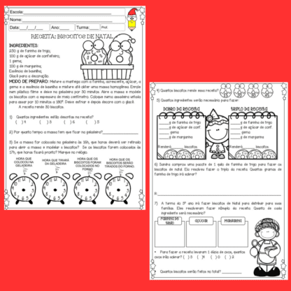 Mini combo Atividades Português e Matemática Natal 3º ano - Image 11
