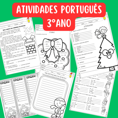 Mini combo Atividades Português e Matemática Natal 3º ano - Image 8