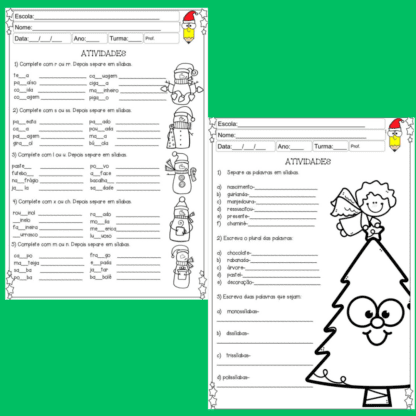 Mini combo Atividades Português e Matemática Natal 3º ano - Image 4