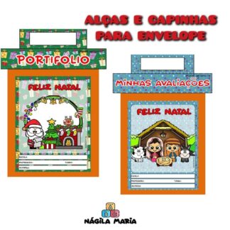 Capinhas e Alças para envelope - Tema Natal