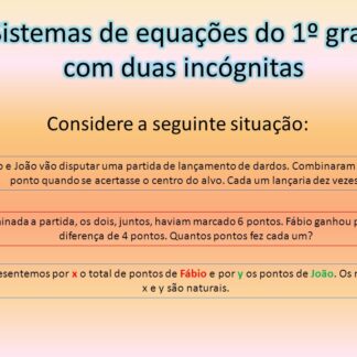 ATIVIDADE REVISIONAL SISTEMAS DE EQUAÇÕES DO 1º GRAU