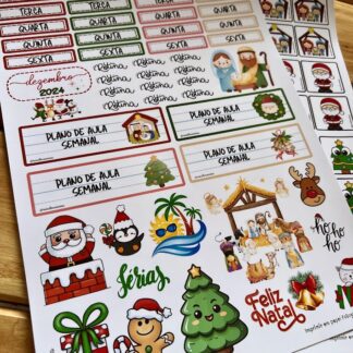 KIT ADESIVOS PLANO DE AULA + INCENTIVOS (DEZEMBRO)