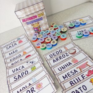 Alfabeto nas Tampinhas