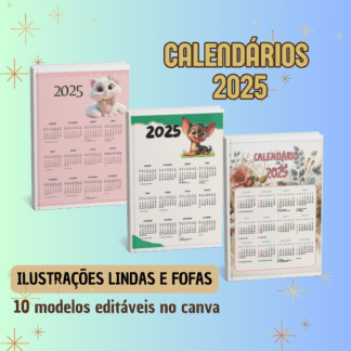 Calendários 2025 lindos e fofos