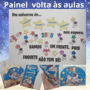 Painel volta às aulas 2025 Foguete