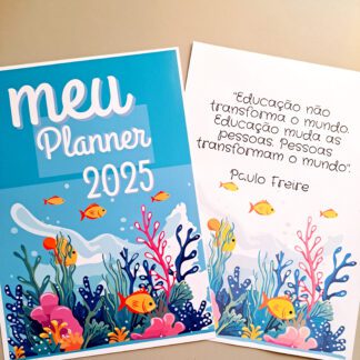 PLANNER FUNDO DO MAR 2025! 🌊🐳🧜‍♀️