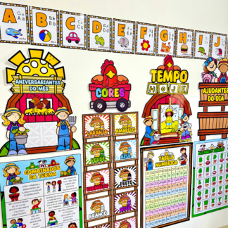 Kit Ornamentação de Sala de Aula tema Fazendinha