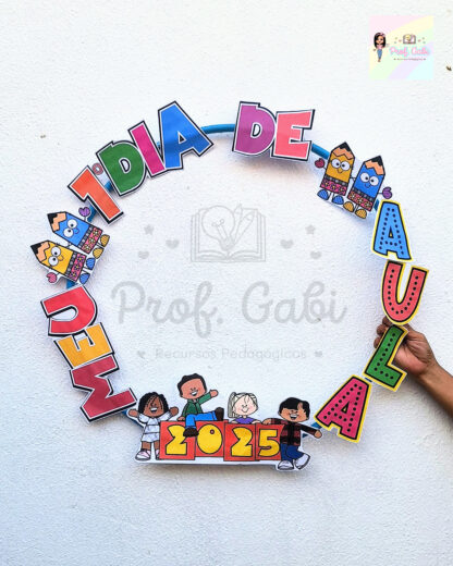 Moldura para fotos no bambole 1° dia de aula