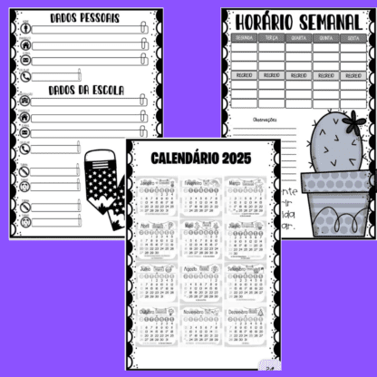 planner preto e branco 2025 - Image 2