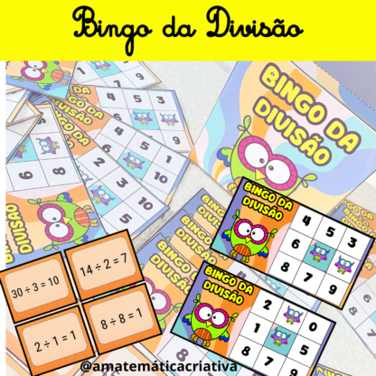 Bingo da Divisão - Com 32 Cartelas (Molde da Caixinha Incluso)