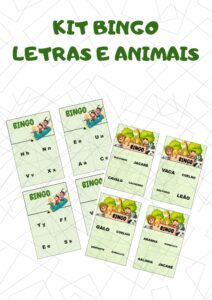 KIT BINGO – LETRAS E ANIMAIS