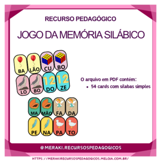 Jogo da memória silábico