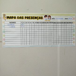 Cartaz mapa da presença
