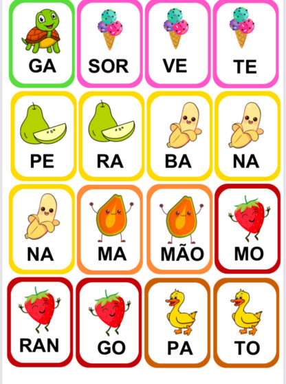 Jogo das sílabas