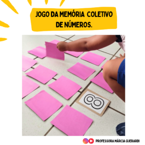 Jogo da memória números, educação infantil.