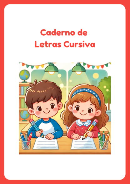 Caderno de letra cursiva