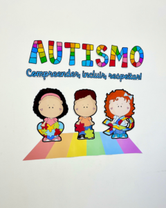 Painel tema Dia Nacional de Conscientização do Autismo