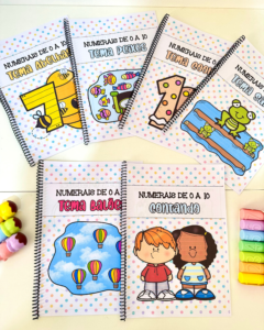Kit de 6 Apostilas para trabalhar Numerais de 0 a 10