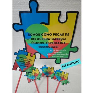 Painel+ Plaquinha- Conscientização do autismo