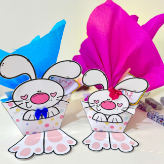 Caixinhas para lembrancinha de Páscoa tema Coelhinho