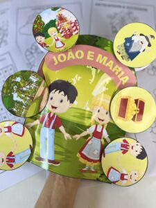 Luva história João e Maria sequência de atividade