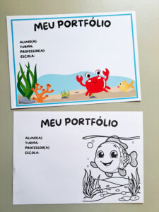 Portfólio fundo do mar para educação infantil