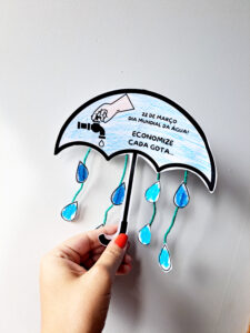 Dia da água guarda-chuva de gotinha