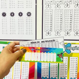 Kit Completo de Cartazes e Réguas de Multiplicação e Divisão