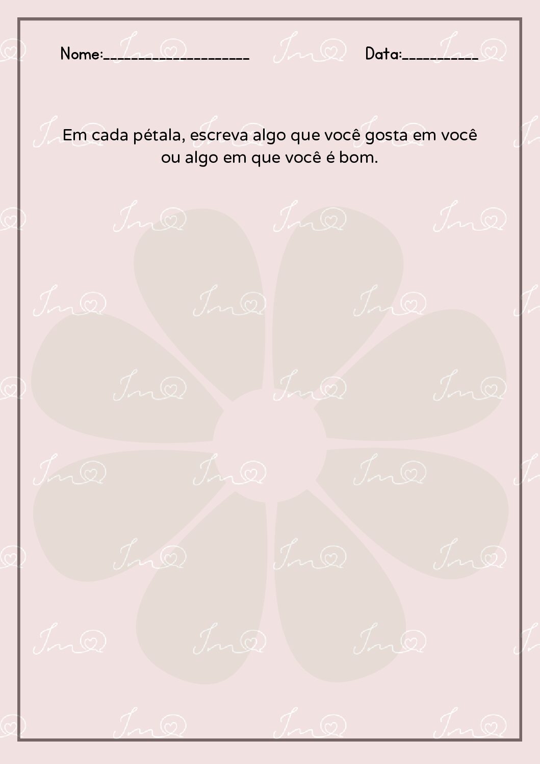 Atividade para autoestima